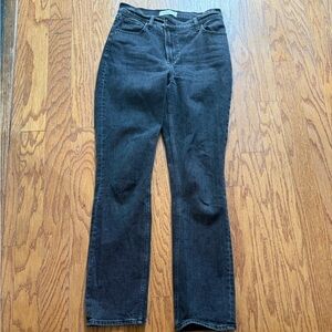 Abercrombie & Fitch Black High Rise 90s Straight Leg Jeans Size 4